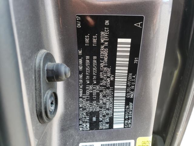 Photo 9 VIN: 5TDDZ3DC5HS172711 - TOYOTA SIENNA XLE 