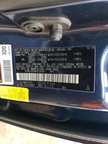 Photo 13 VIN: 5TDDZ3DC6KS220501 - TOYOTA SIENNA XLE 