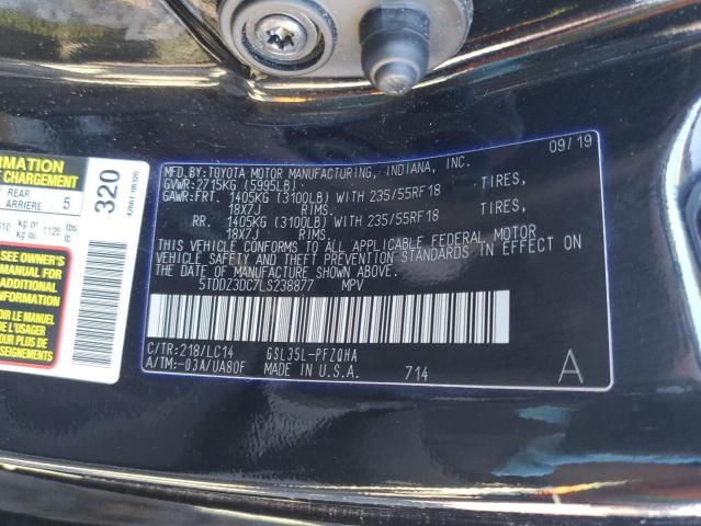 Photo 9 VIN: 5TDDZ3DC7LS238877 - TOYOTA SIENNA XLE 