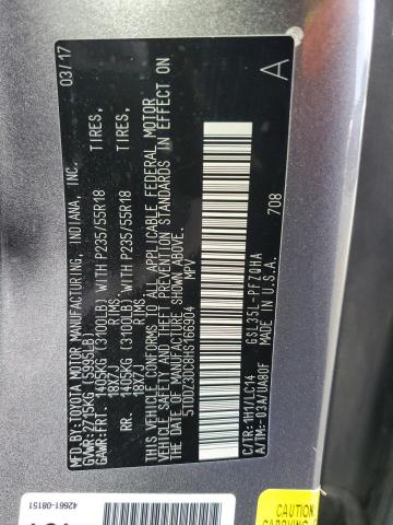 Photo 12 VIN: 5TDDZ3DC8HS166904 - TOYOTA SIENNA XLE 