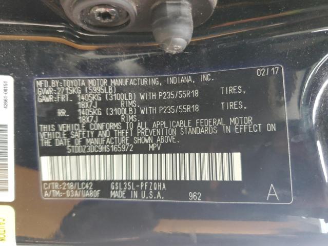 Photo 13 VIN: 5TDDZ3DC9HS165972 - TOYOTA SIENNA XLE 