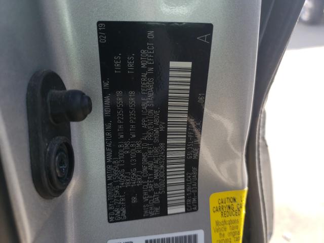 Photo 9 VIN: 5TDDZ3DC9KS224588 - TOYOTA SIENNA XLE 