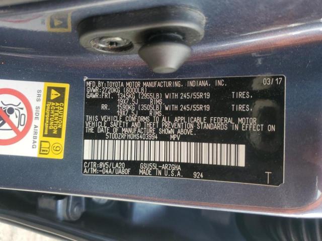 Photo 13 VIN: 5TDDZRFH0HS403994 - TOYOTA HIGHLANDER 