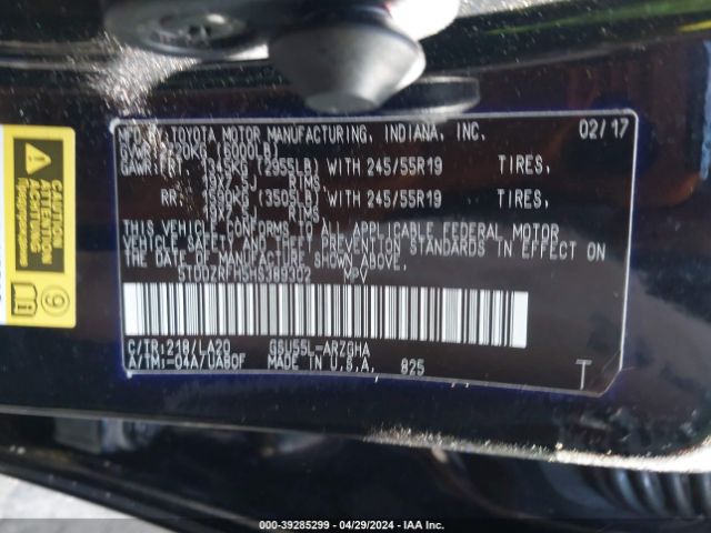 Photo 8 VIN: 5TDDZRFH5HS389302 - TOYOTA HIGHLANDER 