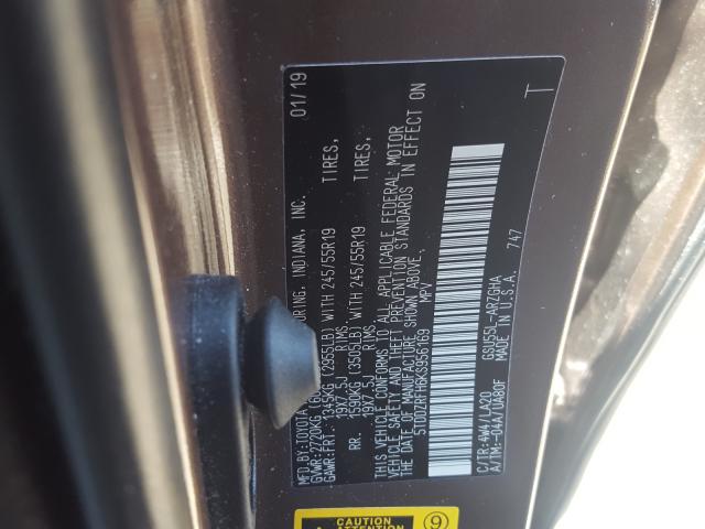 Photo 9 VIN: 5TDDZRFH6KS956169 - TOYOTA HIGHLANDER 