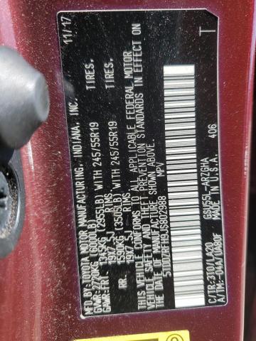 Photo 13 VIN: 5TDDZRFH9JS802988 - TOYOTA HIGHLANDER 