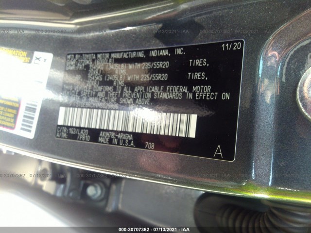 Photo 8 VIN: 5TDEBRCH4MS029896 - TOYOTA HIGHLANDER 