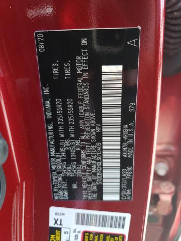 Photo 12 VIN: 5TDEBRCHXLS013409 - TOYOTA HIGHLANDER 