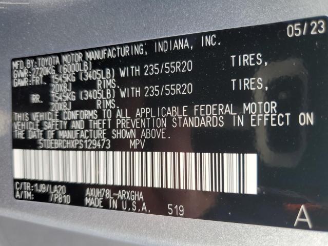 Photo 11 VIN: 5TDEBRCHXPS129473 - TOYOTA HIGHLANDER 