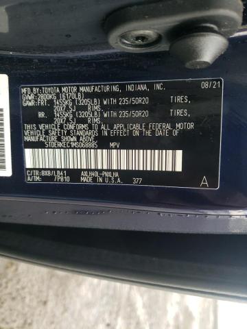 Photo 12 VIN: 5TDERKEC1MS068885 - TOYOTA SIENNA LIM 