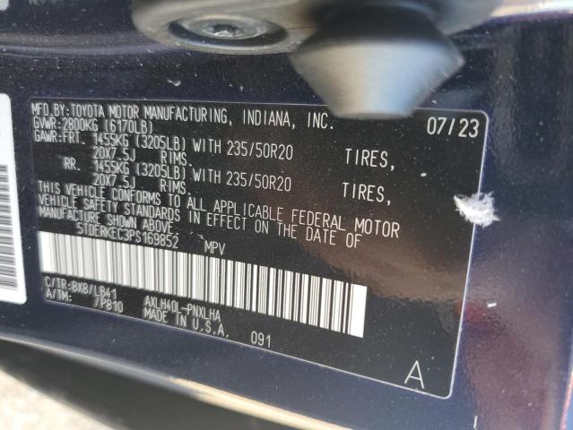 Photo 12 VIN: 5TDERKEC3PS169852 - TOYOTA SIENNA 