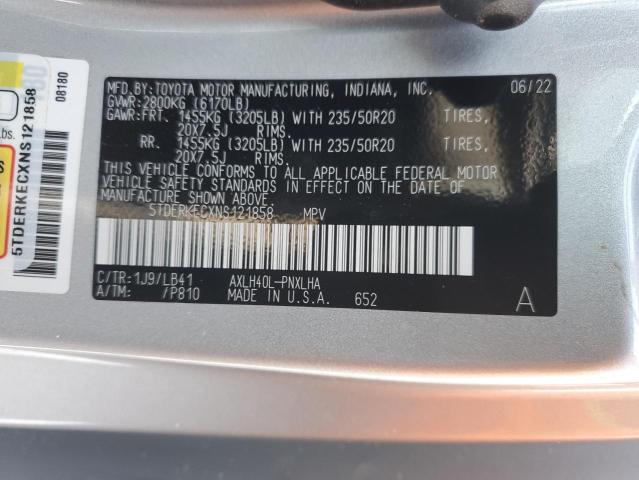 Photo 13 VIN: 5TDERKECXNS121858 - TOYOTA SIENNA LIM 