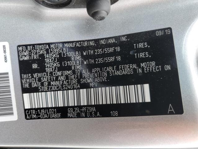 Photo 13 VIN: 5TDEZ3DC7LS240164 - TOYOTA SIENNA SE 