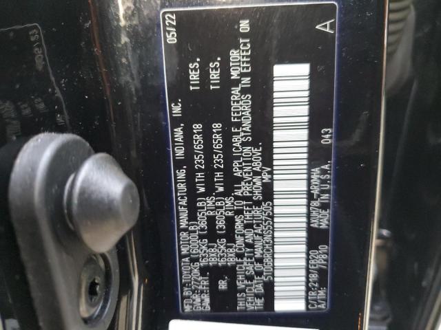 Photo 12 VIN: 5TDGBRCH3NS557505 - TOYOTA HIGHLANDER 