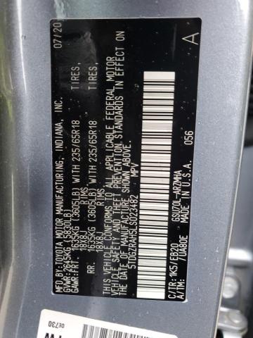 Photo 13 VIN: 5TDGZRAH5LS023482 - TOYOTA HIGHLANDER 