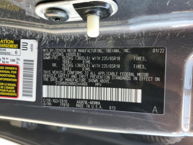 Photo 12 VIN: 5TDHBRCH8NS544866 - TOYOTA HIGHLANDER 