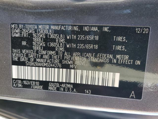 Photo 13 VIN: 5TDHZRAH0MS044276 - TOYOTA HIGHLANDER 