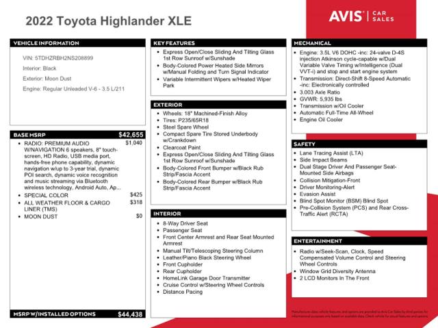 Photo 12 VIN: 5TDHZRBH2NS208899 - TOYOTA HIGHLANDER 