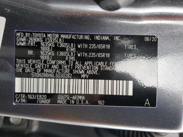 Photo 12 VIN: 5TDHZRBH6LS030282 - TOYOTA HIGHLANDER 