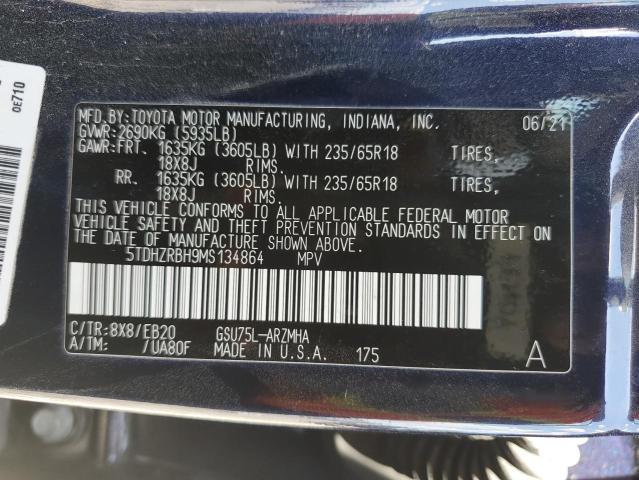 Photo 12 VIN: 5TDHZRBH9MS134864 - TOYOTA HIGHLANDER 