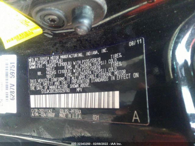 Photo 8 VIN: 5TDJK3DC2BS029780 - TOYOTA SIENNA 