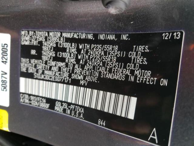 Photo 9 VIN: 5TDJK3DC2ES077171 - TOYOTA SIENNA LE 