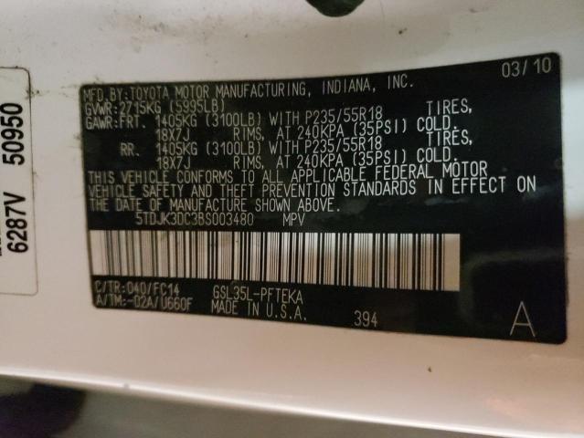 Photo 12 VIN: 5TDJK3DC3BS003480 - TOYOTA SIENNA LE 