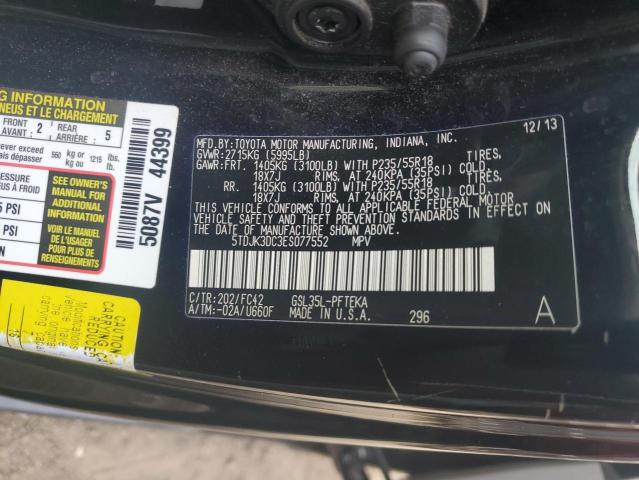 Photo 12 VIN: 5TDJK3DC3ES077552 - TOYOTA SIENNA LE 