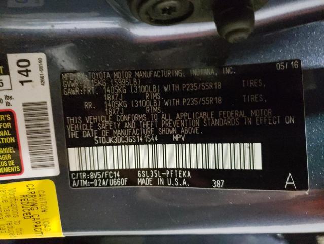 Photo 9 VIN: 5TDJK3DC3GS141544 - TOYOTA SIENNA LE 