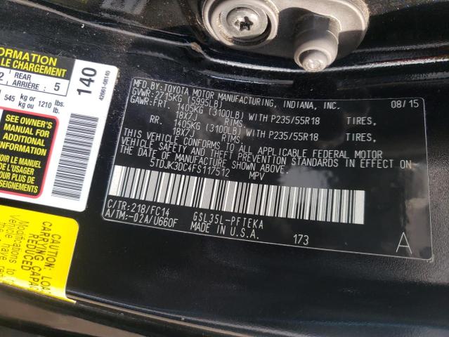 Photo 9 VIN: 5TDJK3DC4FS117512 - TOYOTA SIENNA LE 