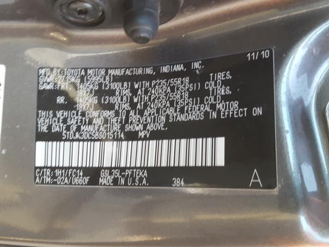 Photo 9 VIN: 5TDJK3DC5BS015114 - TOYOTA SIENNA LE 