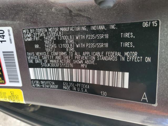 Photo 11 VIN: 5TDJK3DC6FS113316 - TOYOTA SIENNA LE 