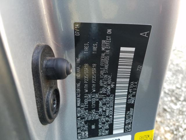 Photo 9 VIN: 5TDJK3DC8ES092063 - TOYOTA SIENNA LE 