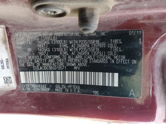 Photo 12 VIN: 5TDJK3DC9BS019571 - TOYOTA SIENNA LE 