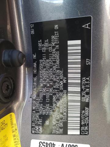 Photo 13 VIN: 5TDJK3DCXCS047848 - TOYOTA SIENNA LE 