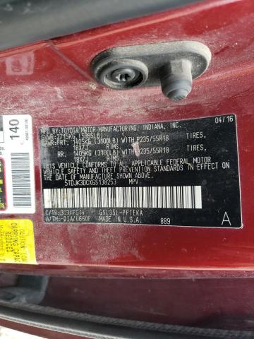 Photo 13 VIN: 5TDJK3DCXGS138253 - TOYOTA SIENNA LE 