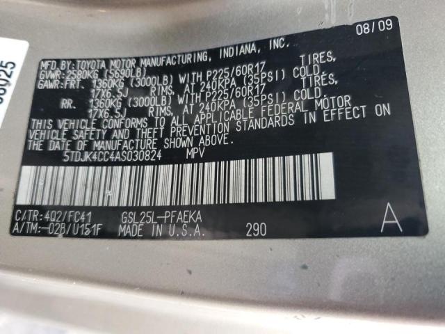 Photo 12 VIN: 5TDJK4CC4AS030824 - TOYOTA SIENNA LE 