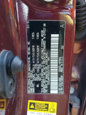 Photo 13 VIN: 5TDJKRFH2GS247916 - TOYOTA HIGHLANDER 