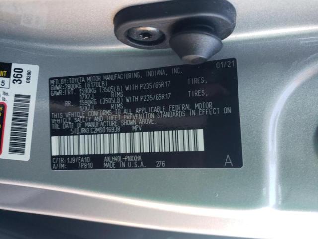 Photo 9 VIN: 5TDJRKEC2MS016938 - TOYOTA SIENNA XLE 