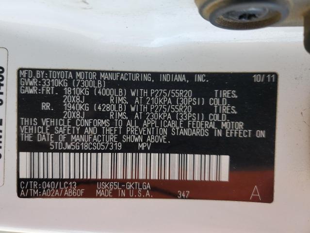 Photo 13 VIN: 5TDJW5G18CS057319 - TOYOTA SEQUOIA 