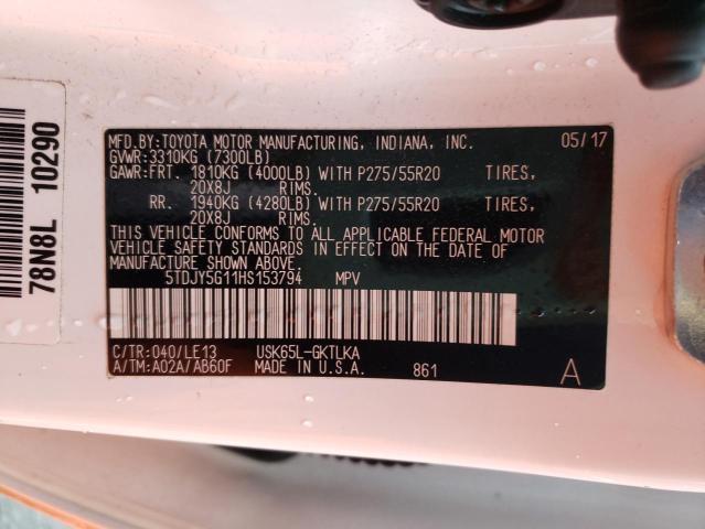 Photo 9 VIN: 5TDJY5G11HS153794 - TOYOTA SEQUOIA LI 