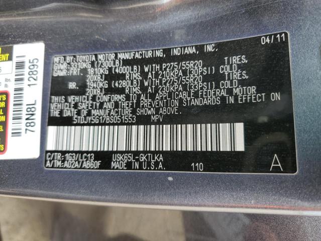 Photo 13 VIN: 5TDJY5G17BS051553 - TOYOTA SEQUOIA LI 