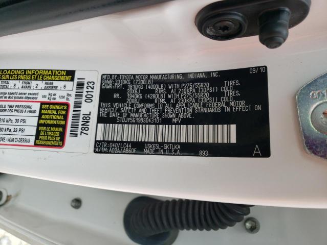 Photo 12 VIN: 5TDJY5G19BS043101 - TOYOTA SEQUOIA LI 