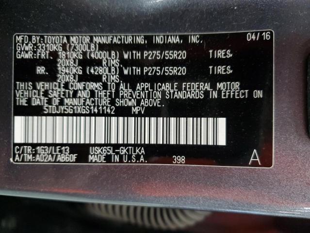 Photo 13 VIN: 5TDJY5G1XGS141142 - TOYOTA SEQUOIA LI 