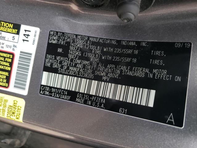 Photo 12 VIN: 5TDJZ3DC7LS238395 - TOYOTA SIENNA LE 