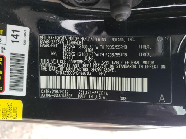 Photo 9 VIN: 5TDJZ3DC9HS169703 - TOYOTA SIENNA LE 