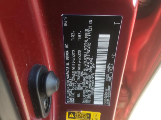 Photo 9 VIN: 5TDJZRFH4HS424138 - TOYOTA HIGHLANDER 