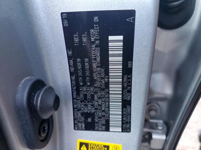 Photo 12 VIN: 5TDJZRFH4KS616716 - TOYOTA HIGHLANDER 