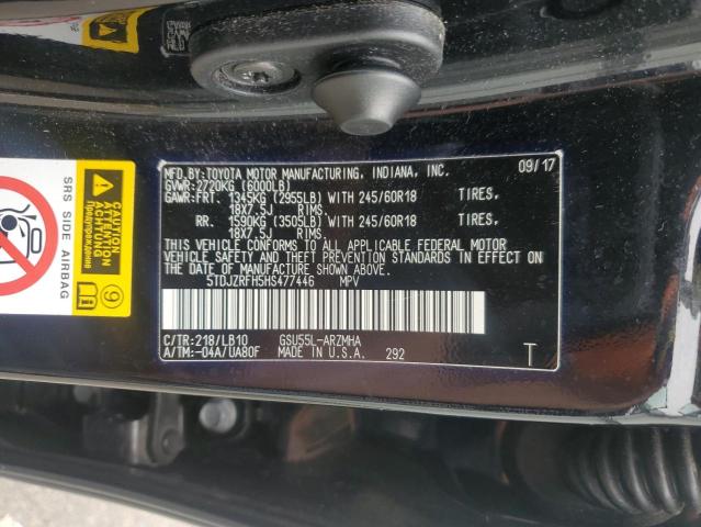 Photo 12 VIN: 5TDJZRFH5HS477446 - TOYOTA HIGHLANDER 