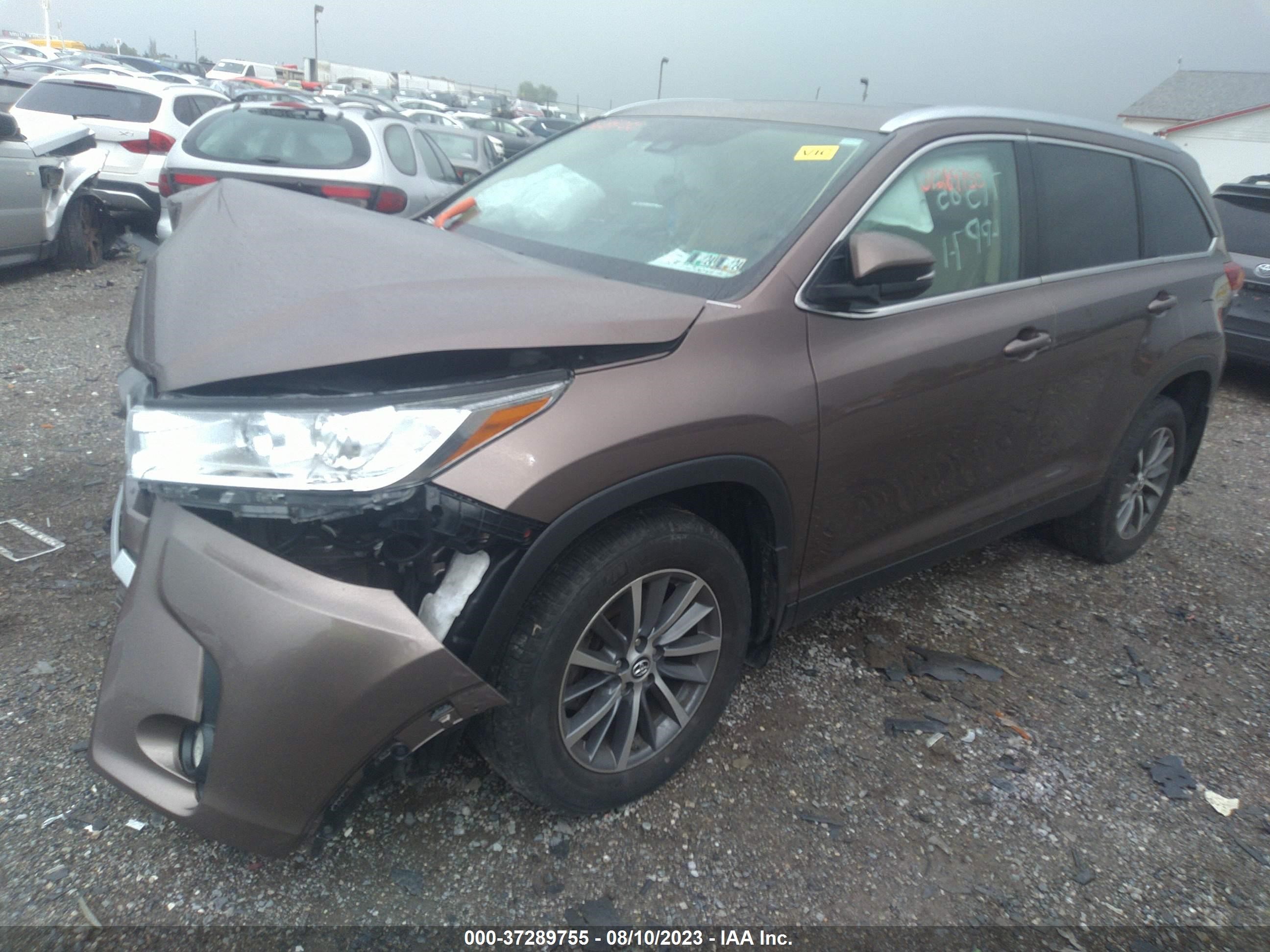 Photo 1 VIN: 5TDJZRFHXKS726007 - TOYOTA HIGHLANDER 